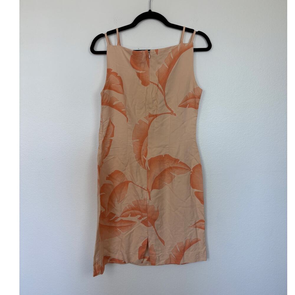 Tori Richard Vintage Hawaiian Tropical Silk Square Neck Mini Dress Medium